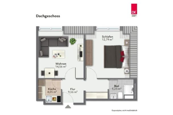 Möbliertes 2-Zimmer-Apartment im Dresdner Westen. Neubau mit Aufzug. - Foto 1