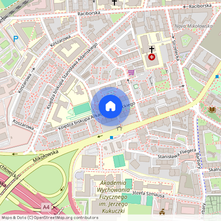 ul. ks. bp. Arkadiusza Lisieckiego, Śródmieście, Katowice, śląskie