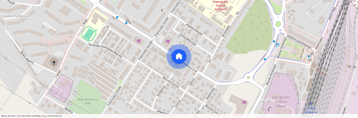 ul. Marii Skłodowskiej-Curie, Iława, iławski, warmińsko-mazurskie