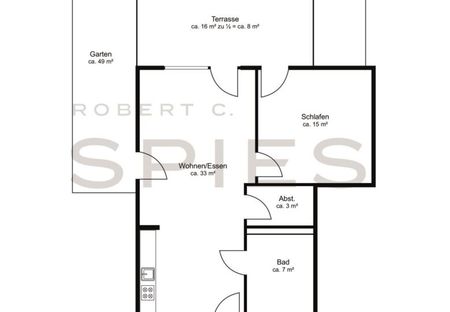 Neubau Park Side: Hochwertige 2-Zimmer-Wohnung mit zwei Gärten - Photo 4