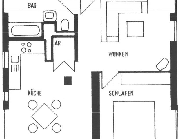 2-Raum-Wohnung, 56,0 m², Lift, Bad mit Wanne, Kfz-Stellplatz möglich. - Photo 1