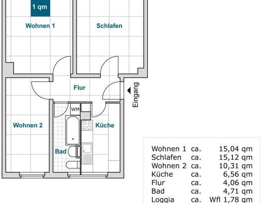 Schnell sein lohnt sich! 3 Zimmerwohnung mit Balkon - Foto 1