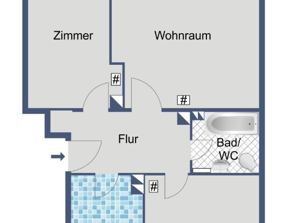 Gemütliche 3-Zimmer-Wohnung mit Balkon in Frankfurt-Sindlingen - Foto 1