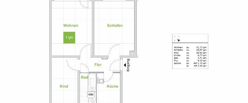 Neue Mieter gesucht! Scöne 3-Raumwohnung mit sonnigem Balkon und Einbauküche! - Foto 1