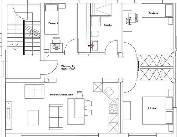 4.5 Zimmer, 80 m², EG - Photo 1