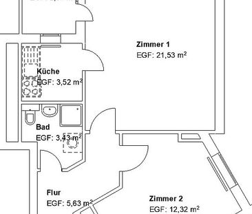 Für Senioren! 2 Zimmer mit Balkon! - Foto 1