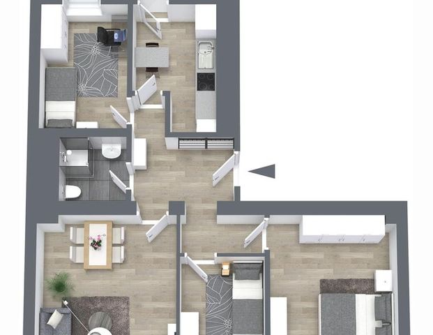 4-Raum-Altbauwohnung mit Balkon - Foto 1