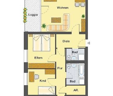Geräumige 4 Raumwohnung mit großzügigem Balkon! - Foto 1