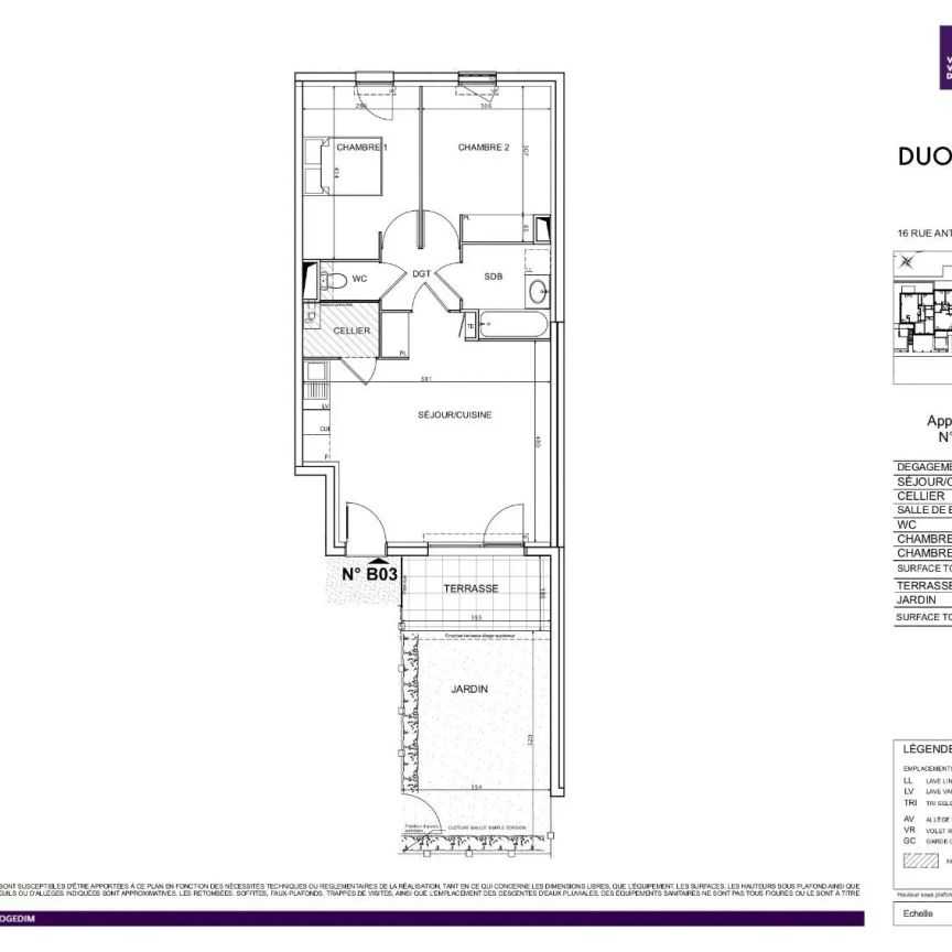 Appartement à louer 3 pièces 60.52m² - Photo 1