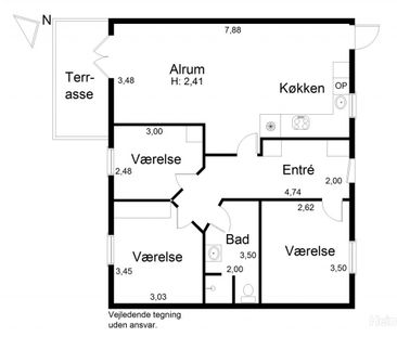 Attraktiv lejebolig i Fraugde, med gratis parkering og familievenligt - Foto 1