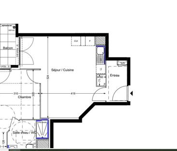 location Appartement T2 DE 43.42m² À SAVIGNY LE TEMPLE - Photo 1