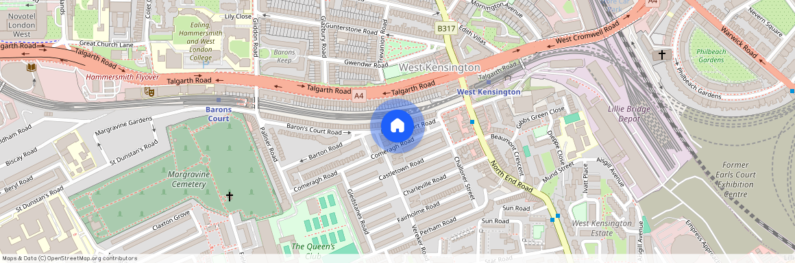 Barons Court Road, Barons Court, London, W14
