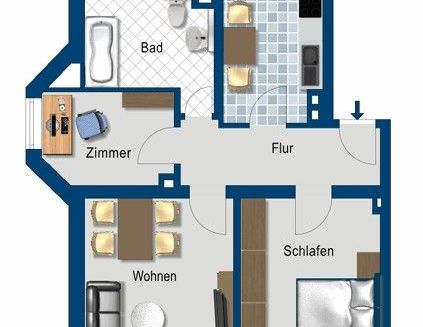Diese wunderschöne Drei-Zimmer-Wohnung wird aktuell noch saniert - Foto 1