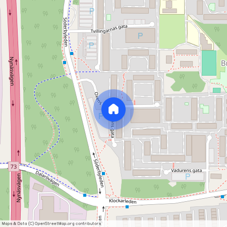 Oxens gata, Brandbergen