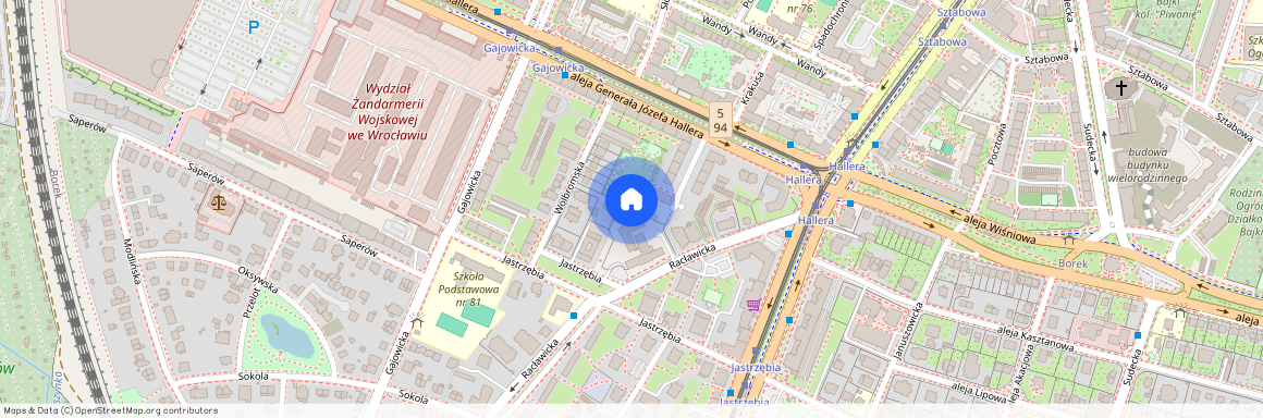 Generała Józefa Hallera, Gajowice, Fabryczna, Wrocław, dolnośląskie