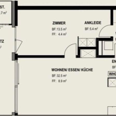 2.5 Zimmer, 67 m², EG - Photo 4