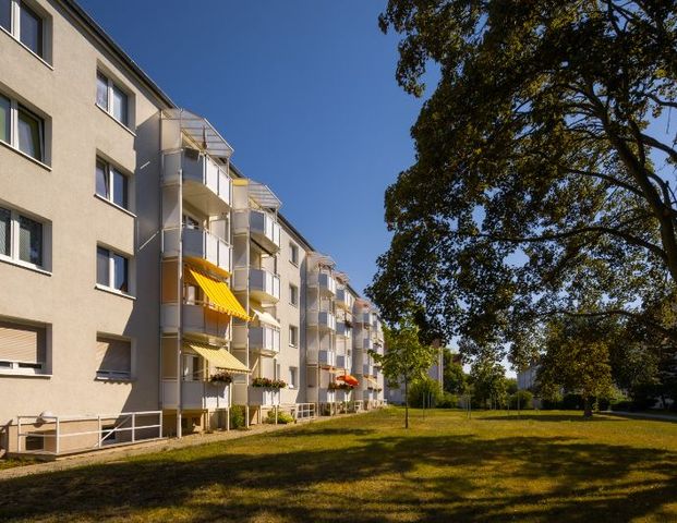 Frisch sanierte 3 Zimmer-Wohnung im Erdgeschoss mit Balkon in Merseburg - Photo 1