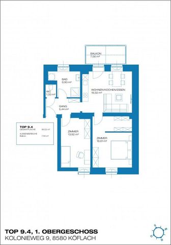 Erstbezug – geförderte Miete – Kolonieweg – 67m² – 3 Zimmer - Photo 5