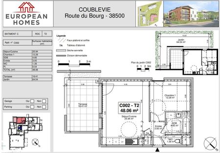 location Appartement T2 DE 48.06m² À COUBLEVIE - Photo 5