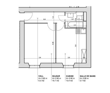 2 Zimmer, 38 m², 2. Stock - Photo 1