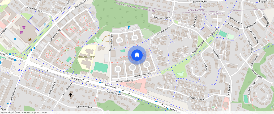 Mäster Karls väg **, Villastaden