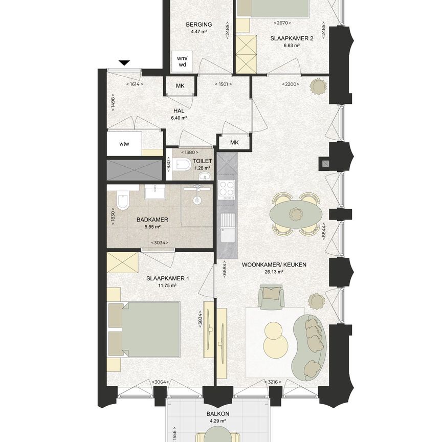 Appartement te huur: Kennedylaan 392 2035 TR Haarlem - Photo 1