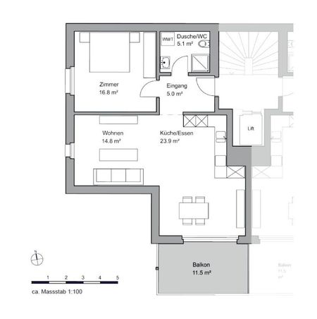 Schöne 2.5-Zimmer-Wohnung in Langwiesen! - Photo 4