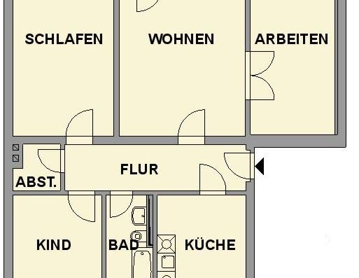 Attraktive 4-Raum-Wohnung mit Balkon - Foto 1