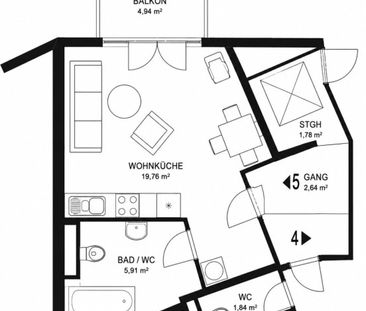 Praktische 1-Zimmerwohnung mit Balkon in zentraler Lage - Photo 1