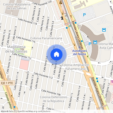 C. Nte. 5, Panamericana, Ciudad de México, CDMX, Colonia Panamericana, C.P. 07770, Df / Cdmx