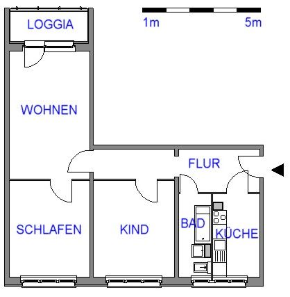 Großzügige 3-Raum-Wohnung mit Balkon - Foto 4