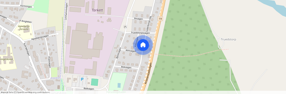 Cederborgs väg, Hanaskog