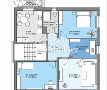 Helle Wohnung mit Garten zur alleinigen Nutzung - Foto 1