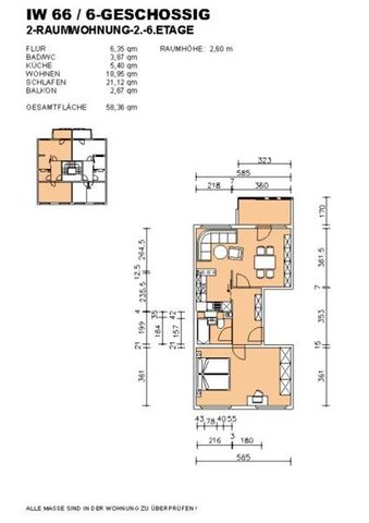 Geräumige 2 Zimmerwohnung am Großen Garten - Foto 3