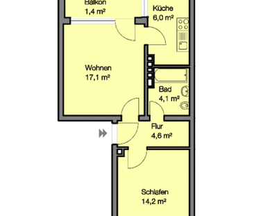 Renovierte 2-Zimmer-Wohnung mit Balkon in ruhiger Lage - Foto 1