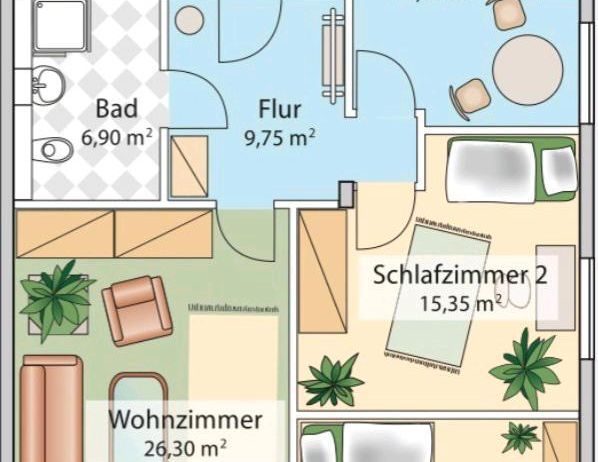 Wir Vermieten drei 2 Raum Wohnung 52 m2 . - Photo 1