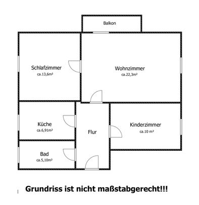 Schöne helle 3 Raumwohnung mit Balkon! - Foto 1