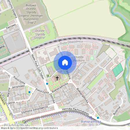 Ludwika Pasteura, Prądnik Biały Zachód, Prądnik Biały, Kraków, małopolskie