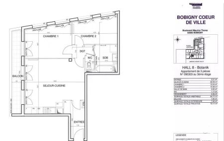 location Appartement T3 DE 64.8m² À BOBIGNY - Photo 4