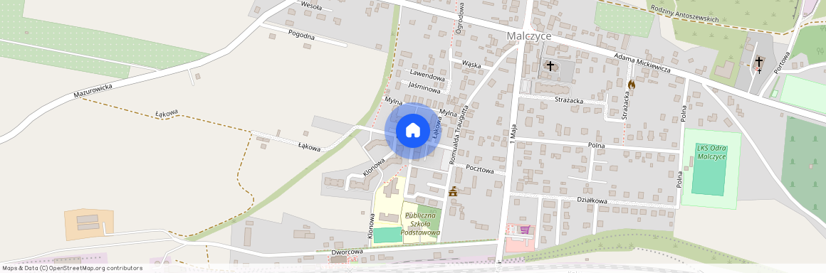 ul. Łąkowa, Malczyce, Malczyce, średzki, dolnośląskie