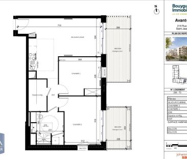 Appartement à louer 3 pièces 65.22m² - Photo 1