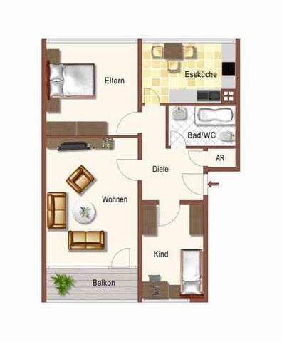 Neue Wohnung, neues Glück! Familienfreundliche 3 Zimmer Wohnung - Foto 4