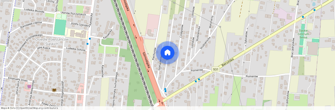 ul. Saperska, Pszczyna, Pszczyna, pszczyński, śląskie