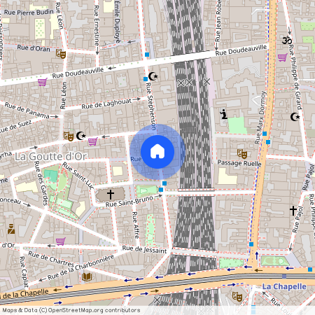 Rue Cavé et Rue Stephenson 75018 Paris (18e arrondissement)