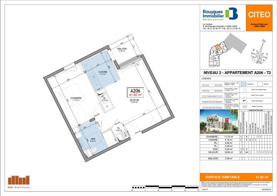 Appartement T2 - 41.92m² - CAEN SUD - Photo 1