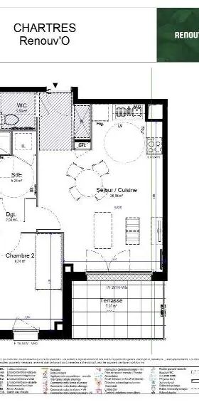 Appartement à louer 3 pièces 59.23m² - Photo 2