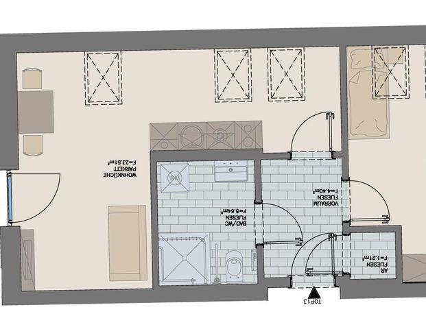 Exklusiv für betreutes Wohnen: Geförderte Altbauwohnung mit Balkon - Foto 1