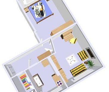 Frisch modernisierte 2-Zimmer-Dachgeschosswohnung - Foto 1