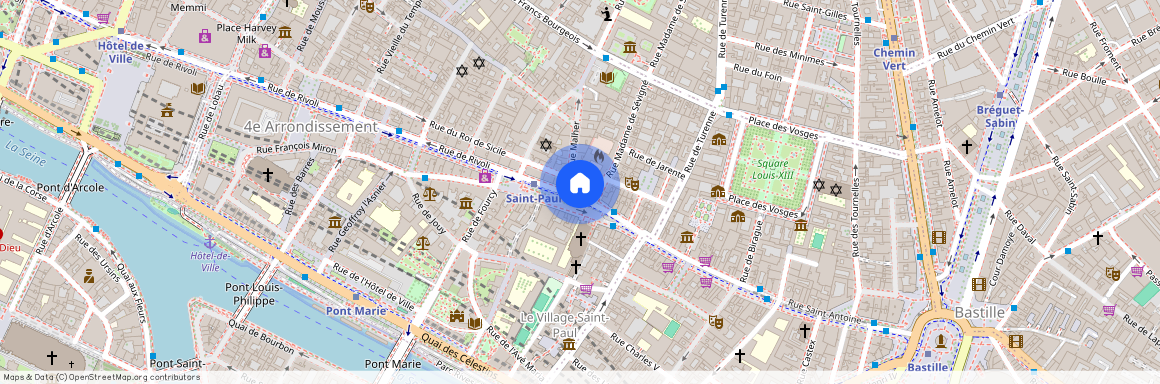 Appartement à louer rue de Rivoli, Paris 4ème