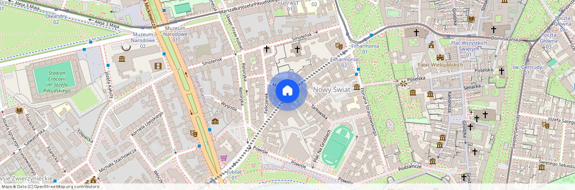 ul. Zwierzyniecka, Nowy Świat, Stare Miasto, Kraków, małopolskie